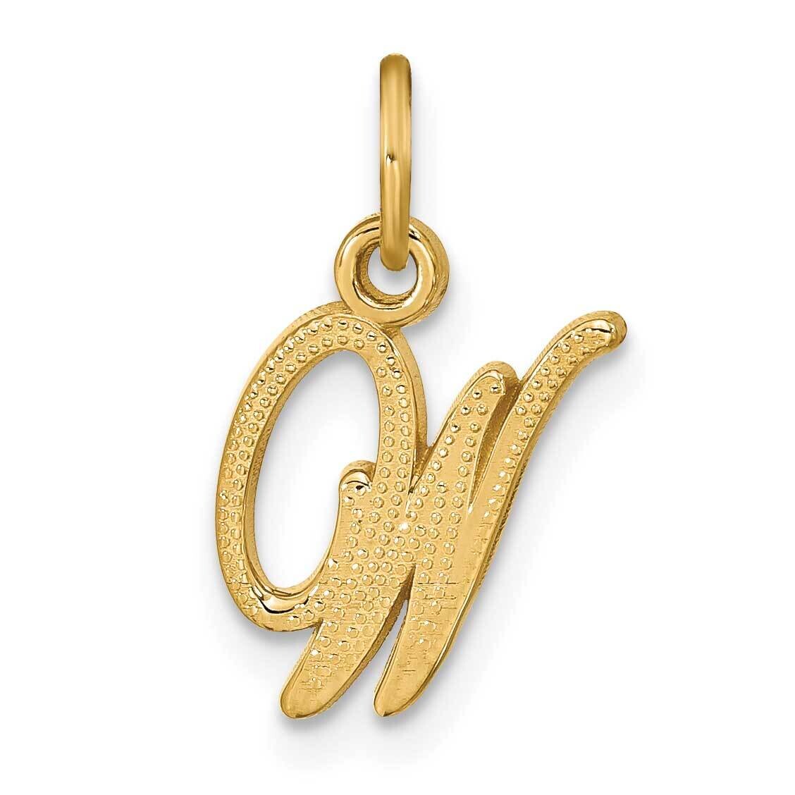 Script Letter W Initial Charm 14k Gold C564W, MPN: C564W, 196904086667