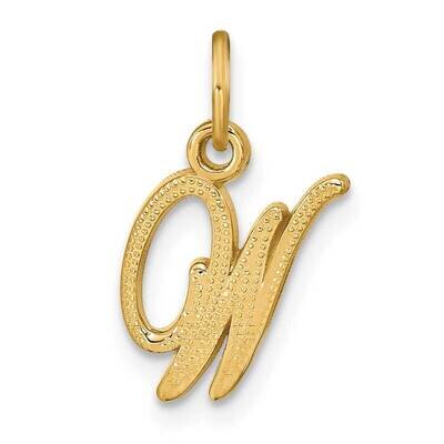 Script Letter W Initial Charm 14k Gold C564W, MPN: C564W, 196904086667