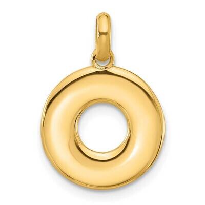 Fancy Pendant Letter O 14k Gold D5670O, MPN: D5670O,