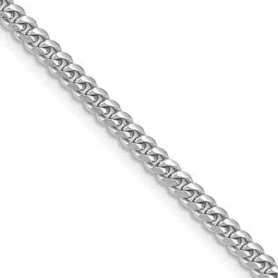 3.5mm Solid Miami Cuban Chain 24 Inch 14k White Gold DCU100W-24, MPN: DCU100W-24,