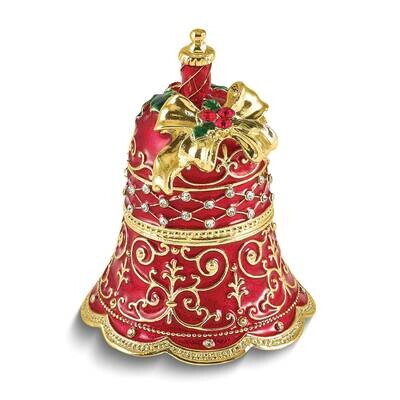 Belle Festive Bell Trinket Box Ring Insert Bejeweled BJ4185, MPN: BJ4185,