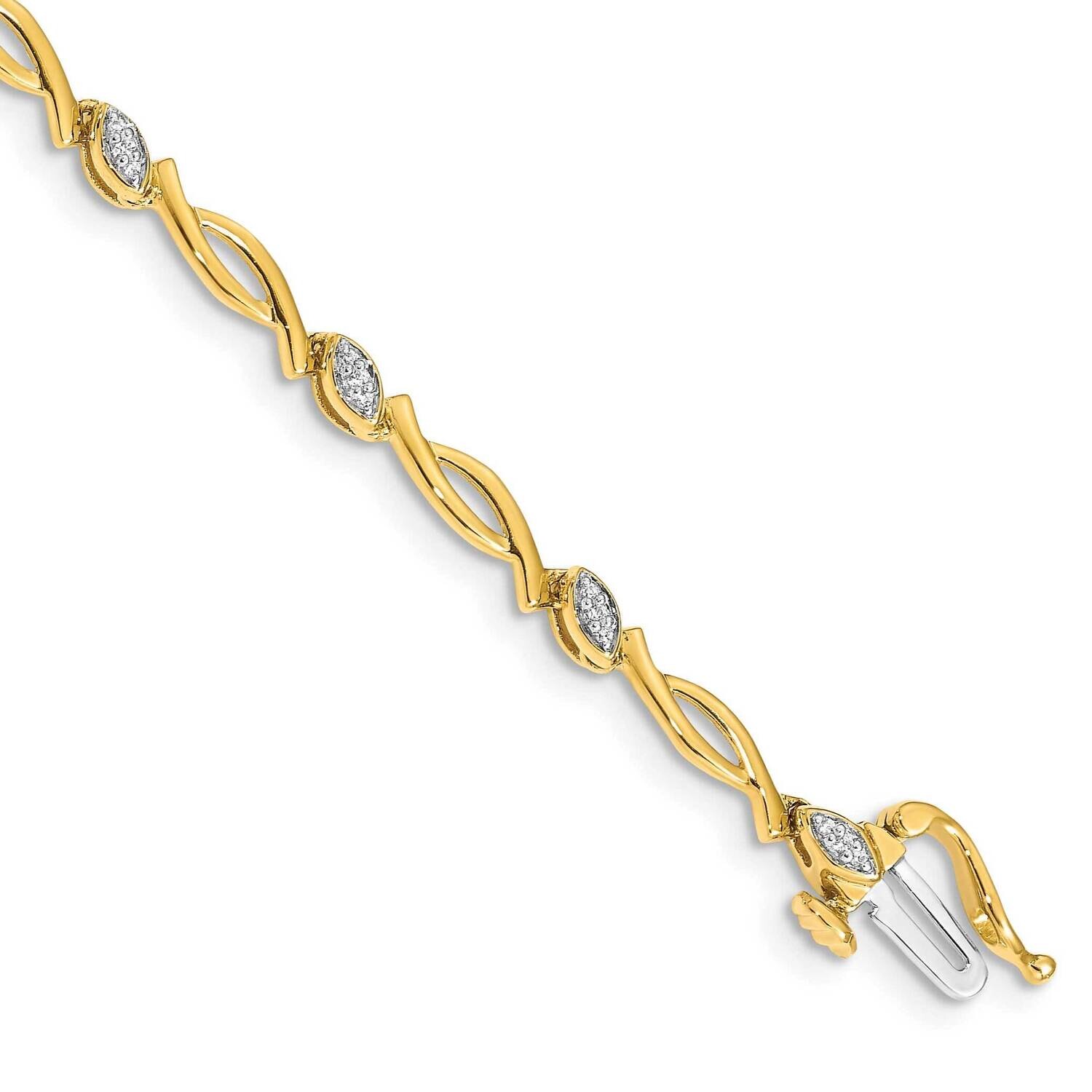 Diamond Bracelet 7 Inch 10k Gold BM4606-013-1YA