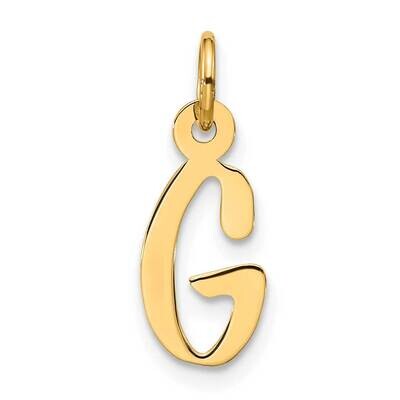Large Slanted Block Initial G Charm 10k Gold 10YC1555G, MPN: 10YC1555G,