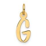 Large Slanted Block Initial G Charm 10k Gold 10YC1555G, MPN: 10YC1555G,