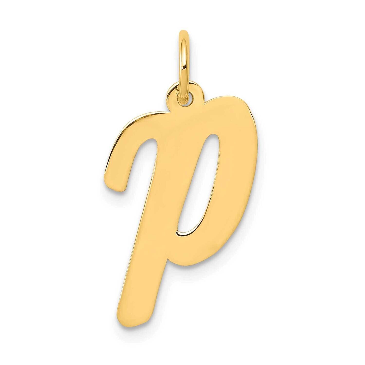 Large Script Letter P Initial Charm 10k Gold 10YC662P, MPN: 10YC662P,
