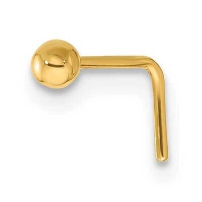 22 Gauge Polished 2.5mm Ball Nose Stud 14k Gold BD241, MPN: BD241,