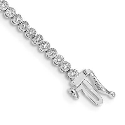 Diamond Tennis Bracelet 7 Inch 10k White Gold BM4648-050-1WA, MPN: BM4648-050-1WA,