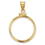 Diamond-Cut Screw Top 21.6mm X 1.7mm Coin Bezel Pendant 14k Gold C2677/21.6, MPN: C2677/21.6,