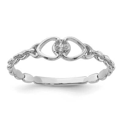 .01Ct. Diamond Heart Ring Mounting 10k White Gold 10Y4201, MPN: 10Y4201,