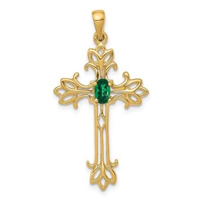 5X3mm Oval Mount St. Helens Cross Pendant 10k Gold 10XP1775MS, MPN: 10XP1775MS,