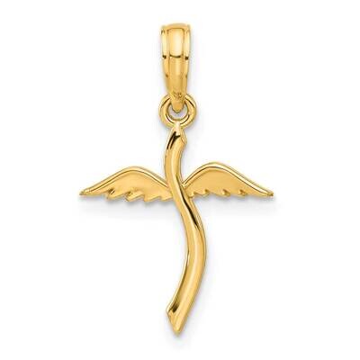 Cross Wings Pendant 14k Polished Gold D5298, MPN: D5298,