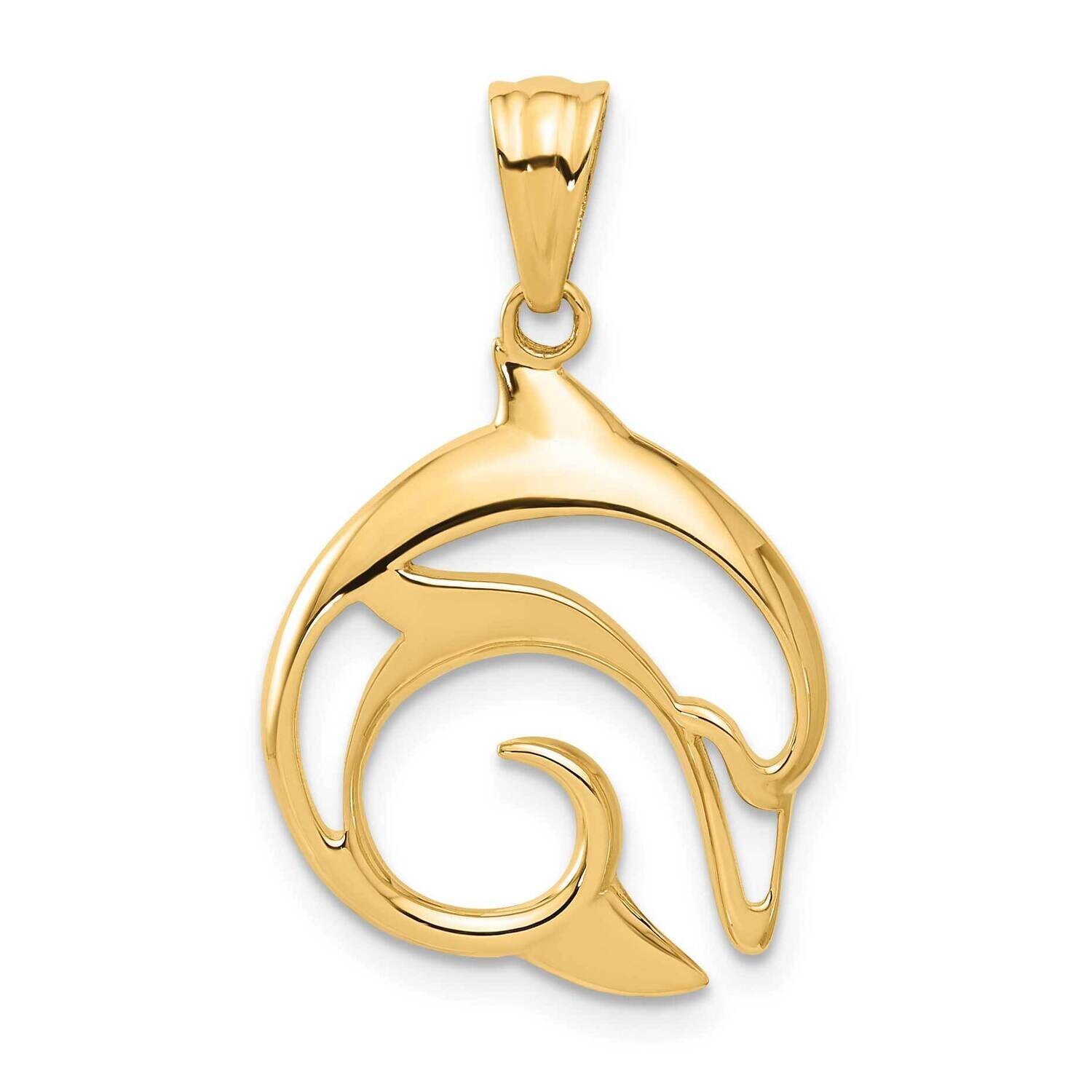 Cut Out Dolphin Pendant 14k Polished Gold C4910 by Men&#39;s Jewelry and Accessories, MPN: C4910, 19690…