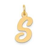 Medium Script Letter S Initial Charm 10k Gold 10YC660S, MPN: 10YC660S,