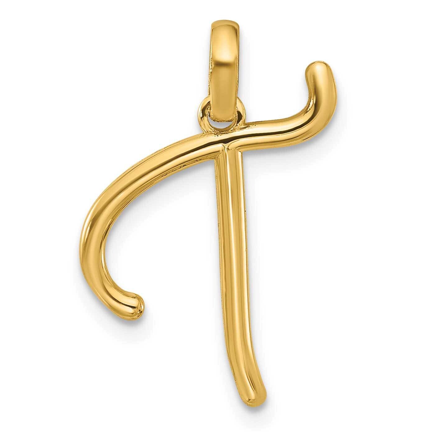 Fancy Pendant Letter T 14k Gold D5669T, MPN: D5669T,
