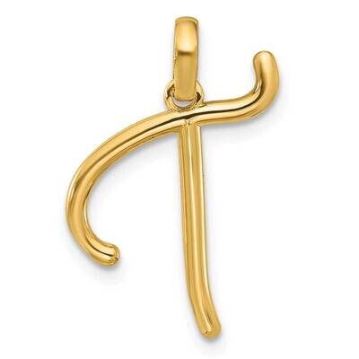 Fancy Pendant Letter T 14k Gold D5669T, MPN: D5669T,