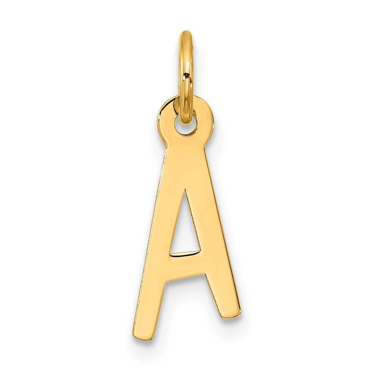 Large Slanted Block Initial A Charm 10k Gold 10YC1555A, MPN: 10YC1555A,