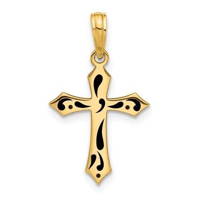 Fancy Enameled Cross Charm 14k Gold D5478 by Men&#39;s Jewelry and Accessories, MPN: D5478,