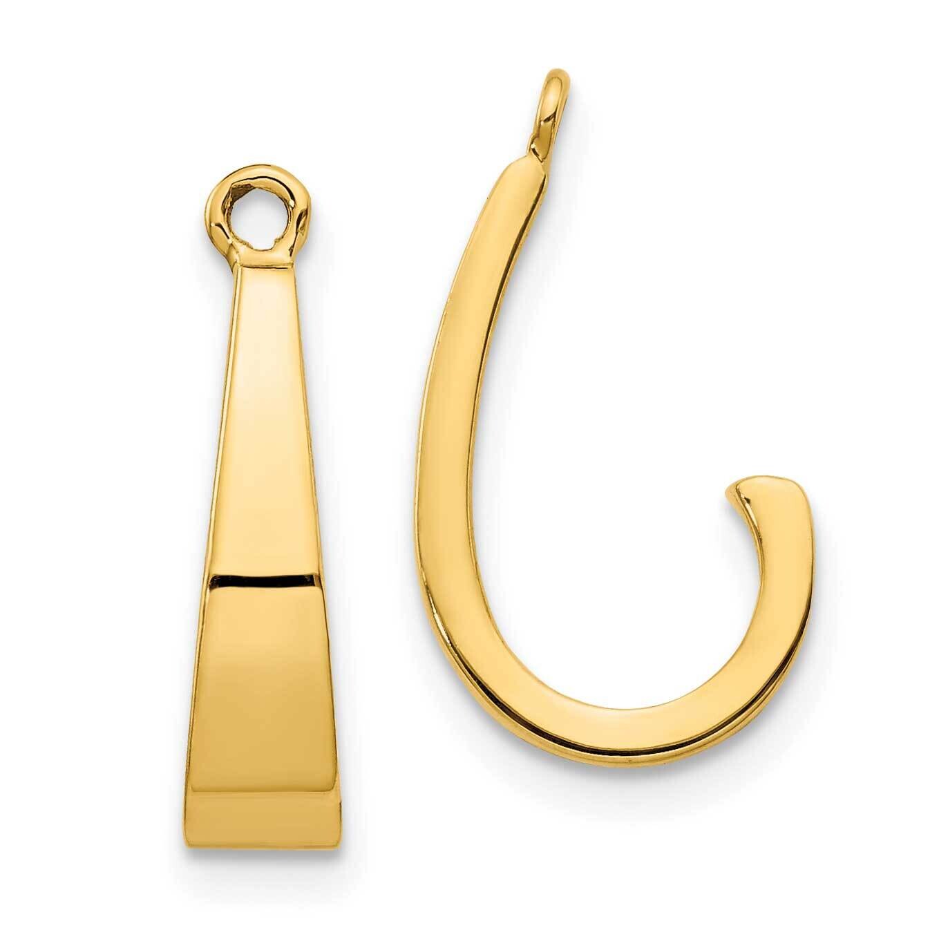 J-Hoop Earring Jackets 10k Polished Gold 10XY658, MPN: 10XY658, 716838383061