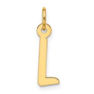 Large Slanted Block Initial L Charm 10k Gold 10YC1555L, MPN: 10YC1555L,