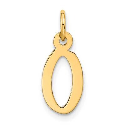 Large Slanted Block Initial O Charm 10k Gold 10YC1555O, MPN: 10YC1555O,