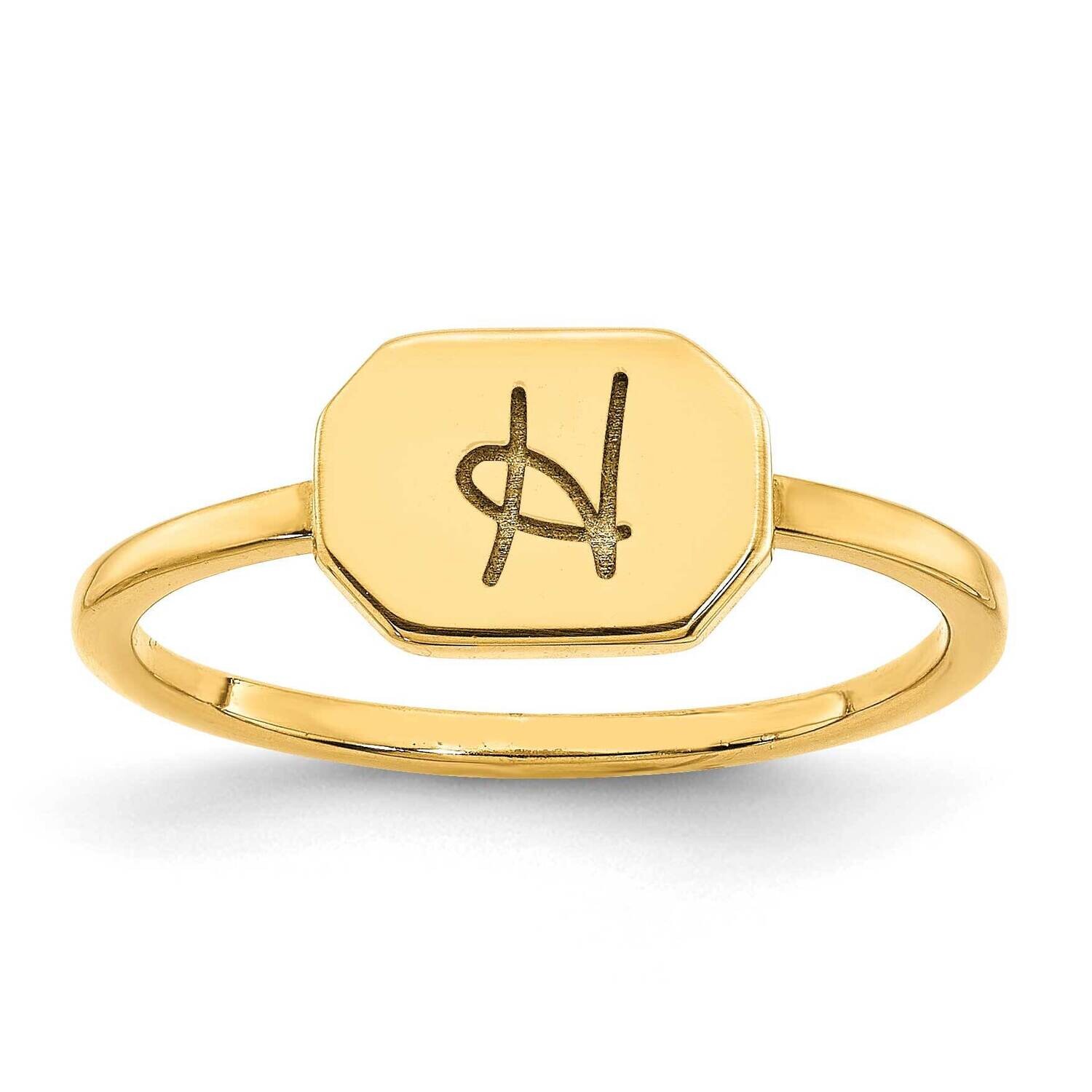 Initial Octagon Signet Ring 10k Gold 10XNR126Y, MPN: 10XNR126Y,