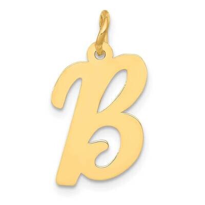 Medium Script Letter B Initial Charm 10k Gold 10YC660B, MPN: 10YC660B,