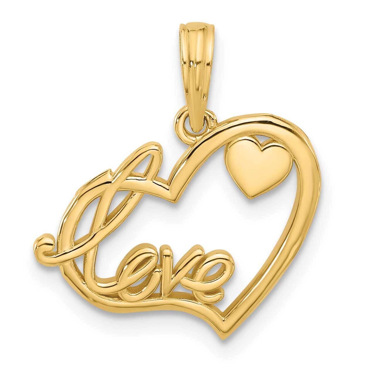 Fancy Love Hearts Charm 14k Polished Gold D5618, MPN: D5618,