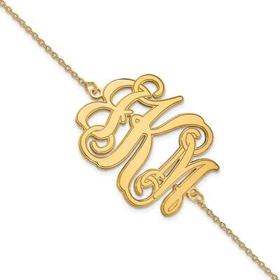 Etched Outline Monogram Bracelet 10k Gold 10XNA562Y, MPN: 10XNA562Y,
