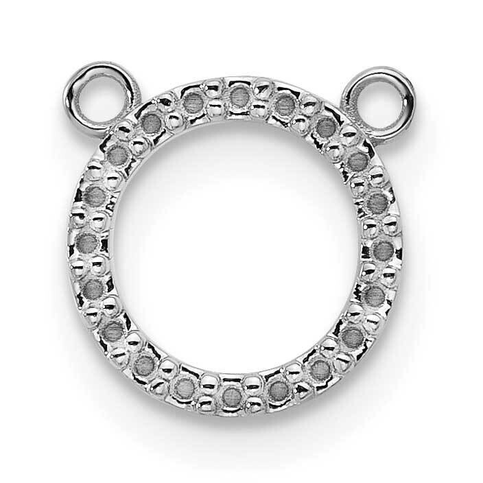 Open Circle Necklace Out Chain Mounting 18 Inch 10k White Gold 10XP5027W