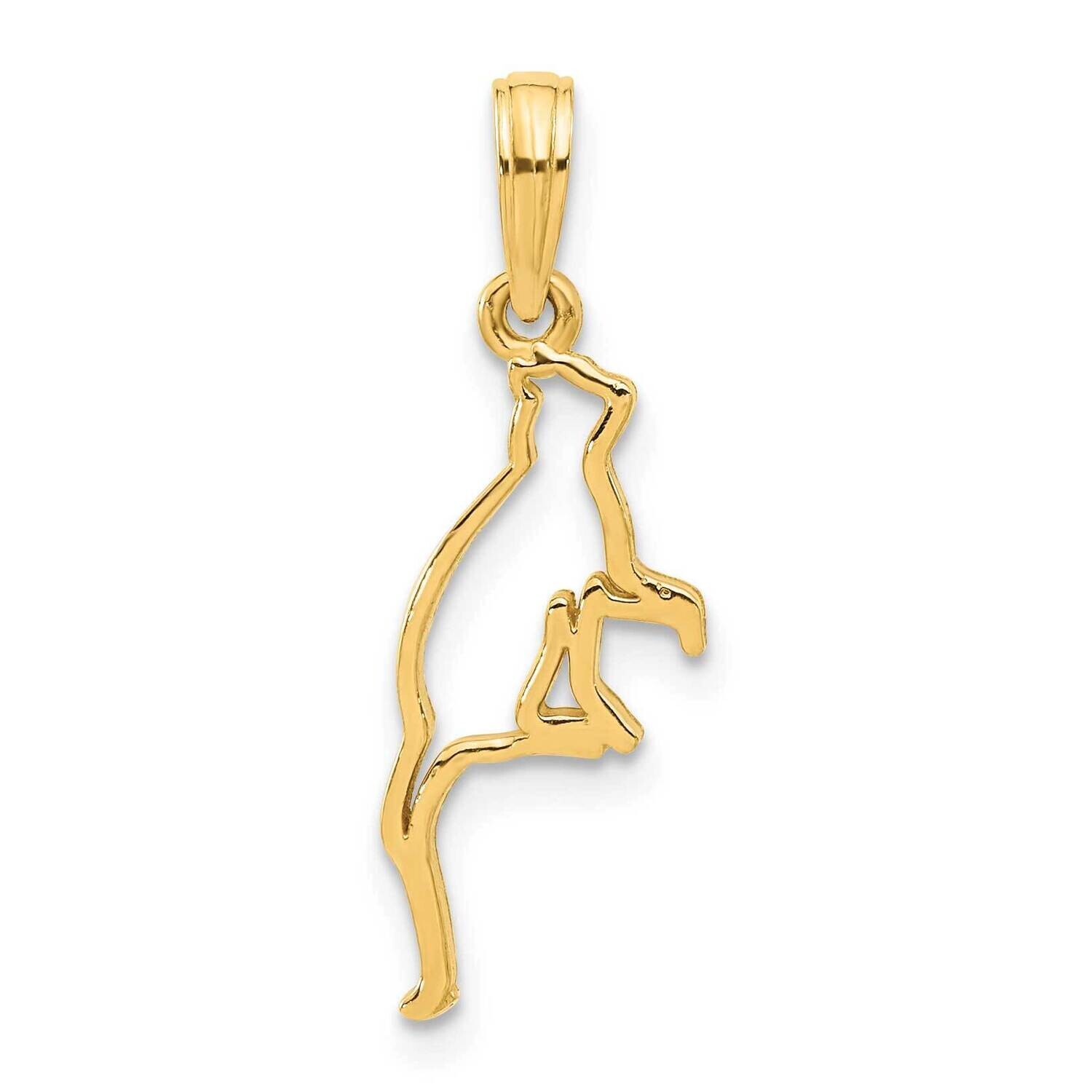 Cat Sitting Pendant 14k Polished Gold D5393, MPN: D5393,
