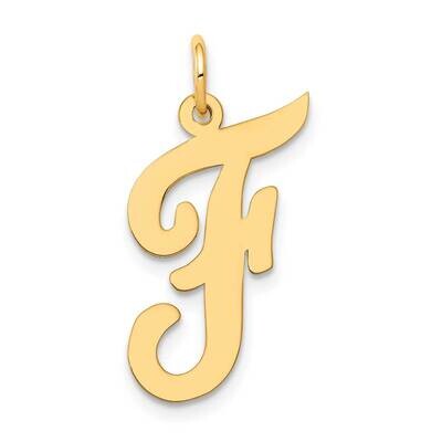 Large Script Letter F Initial Charm 10k Gold 10YC662F, MPN: 10YC662F,