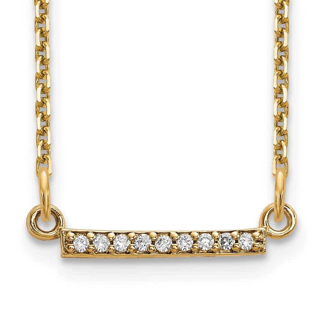 Diamond Tiny Bar Necklace 10k Gold 10XP5030A, MPN: 10XP5030A,