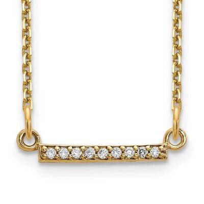 Diamond Tiny Bar Necklace 10k Gold 10XP5030A, MPN: 10XP5030A,