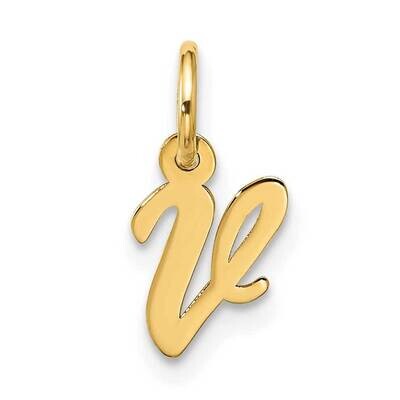 Small Script Initial V Charm 10k Gold 10YC1556V, MPN: 10YC1556V,