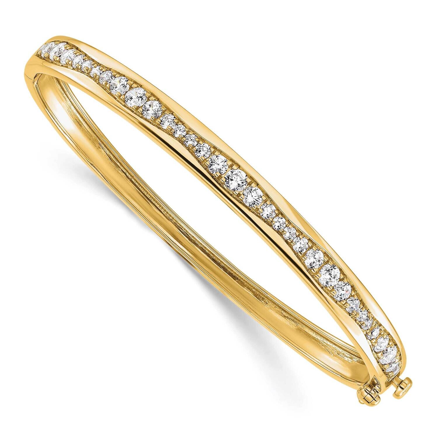 True Origin Diamond Vs/Si D E F Bangle Bracelet 6.75 Inch 14k Gold BM9378-180-YLD