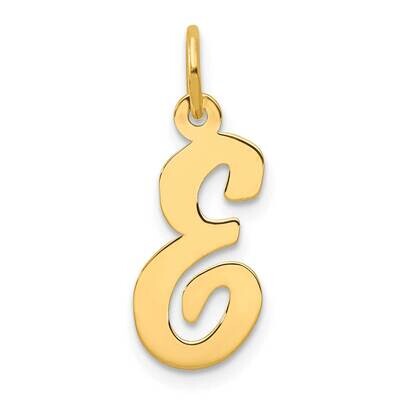 Medium Script Letter E Initial Charm 10k Gold 10YC660E, MPN: 10YC660E,