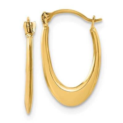 Hollow U-Shaped Hoops Earrings 10k Polished Gold 10YE1781, MPN: 10YE1781, 716838273690
