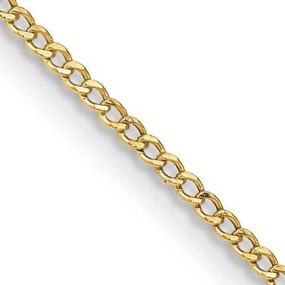 1.85mm Semi-Solid Curb Chain 26 Inch 14k Gold BC193-26, MPN: BC193-26,