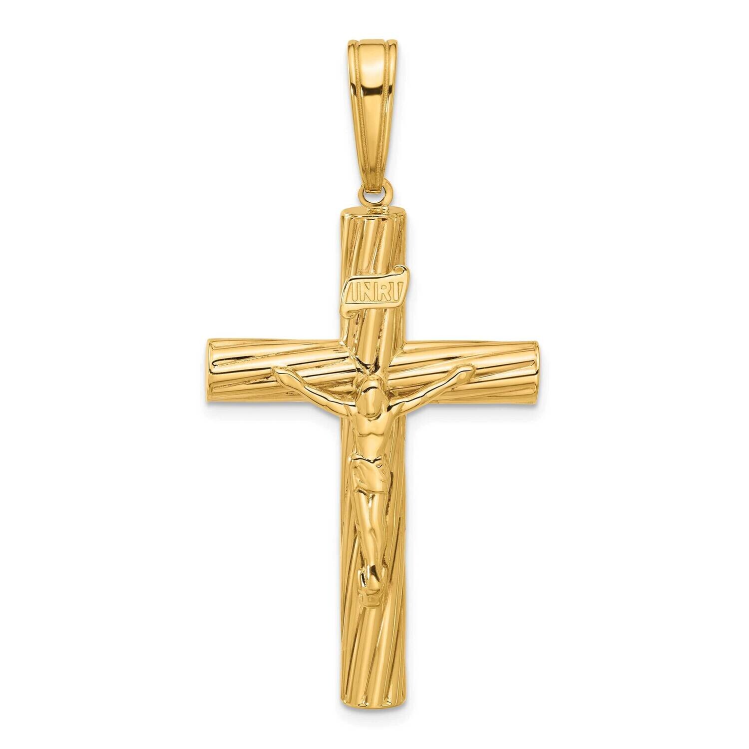 Textured Crucifix Pendant 14k Polished Gold C4963 by Men&#39;s Jewelry and Accessories, MPN: C4963,