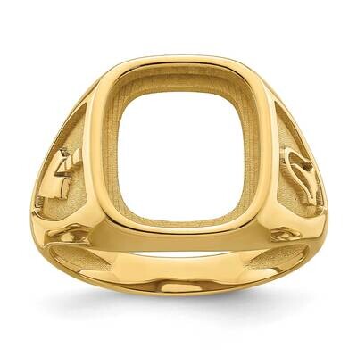 Men&#39;s Polished Textured Masonic Ring Mounting 10k Gold 10Y4084 by Masonic, MPN: 10Y4084,