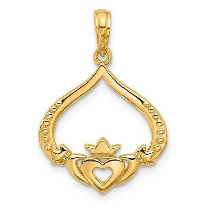Claddagh Pendant 14k Polished Gold D5574, MPN: D5574,