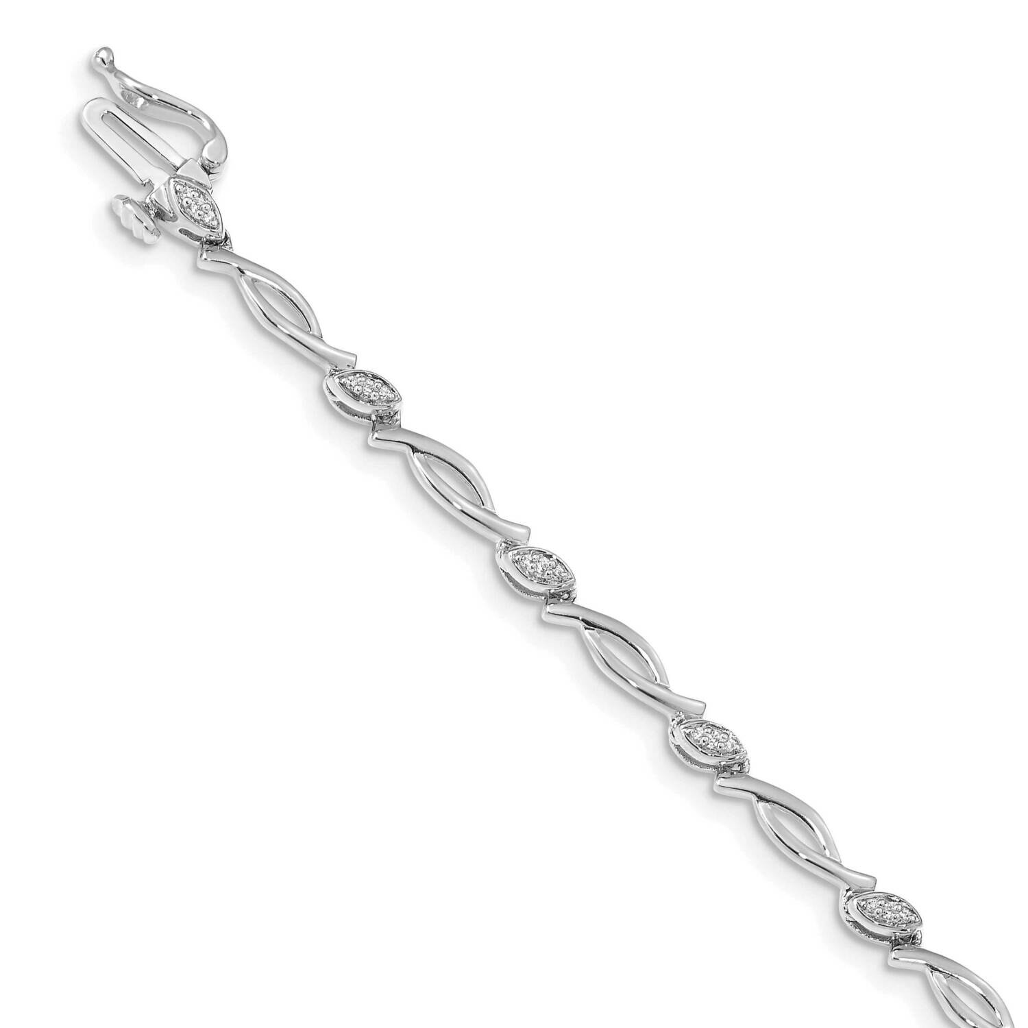 Diamond Bracelet 7 Inch 14k White Gold BM4606-013-WA, MPN: BM4606-013-WA,
