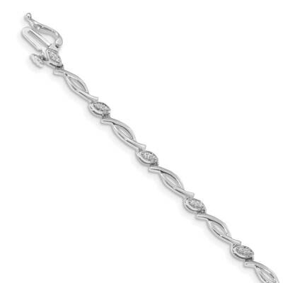 Diamond Bracelet 7 Inch 14k White Gold BM4606-013-WA, MPN: BM4606-013-WA,
