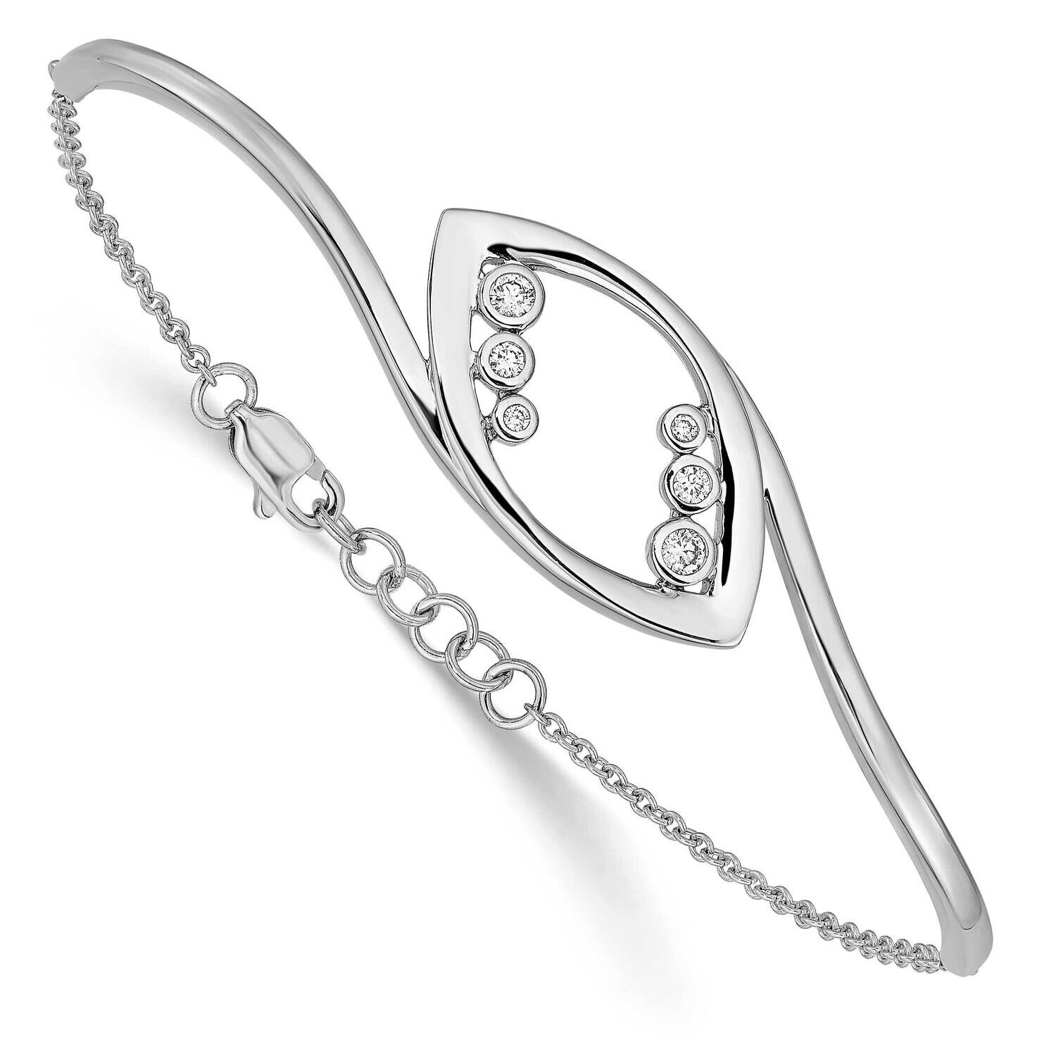 Fancy Round Diamond 7 Inch .5 Inch Extension Bracelet 14k White Gold BM6826-012-WA, MPN: BM6826-012…