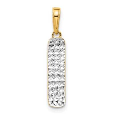 Diamond-Cut Skateboard Pendant 14k Gold White Rhodium  C4934 by Men&#39;s Jewelry and Accessories, MPN:…