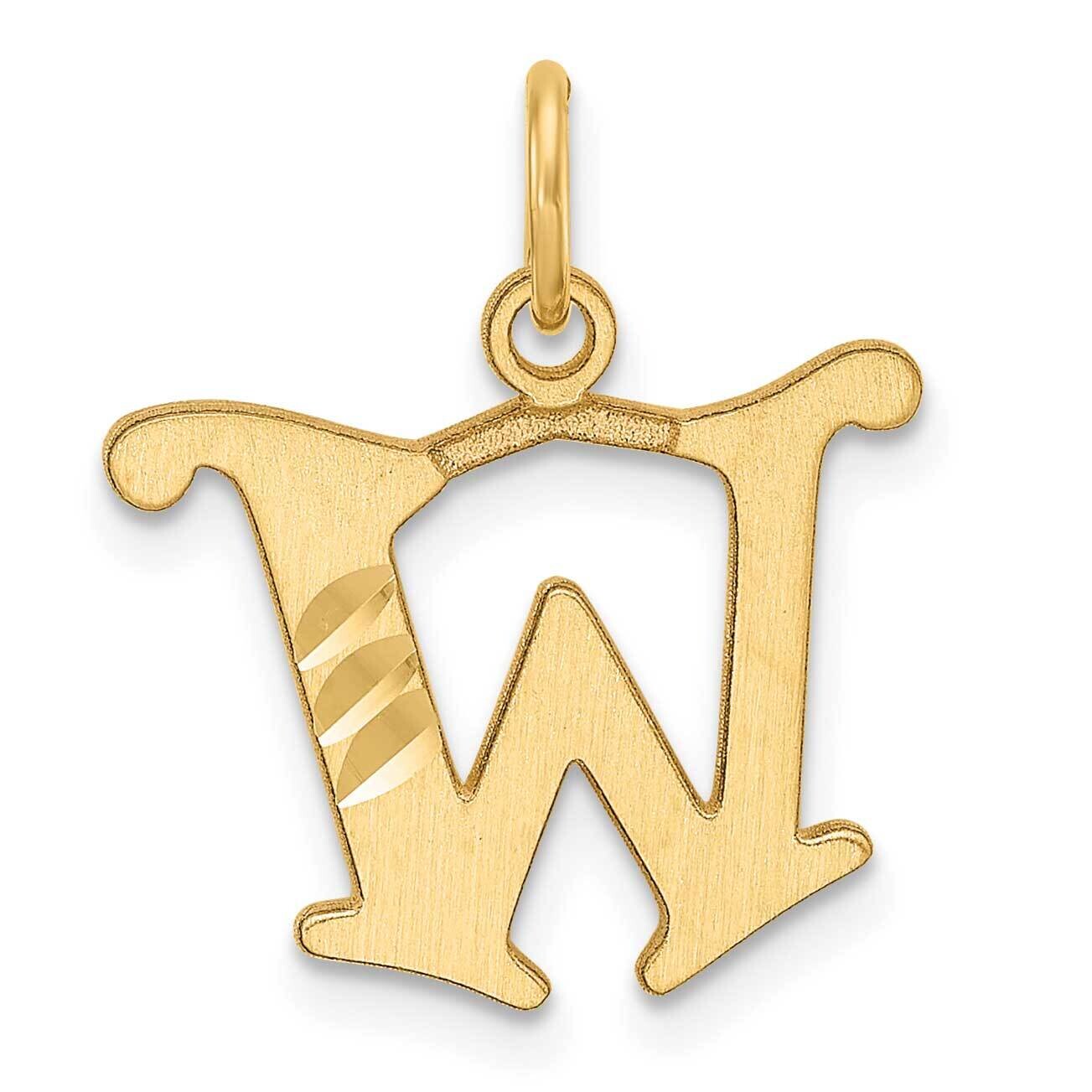 Letter W Initial Charm 14k Gold Diamond-Cut  C4833W, MPN: C4833W,