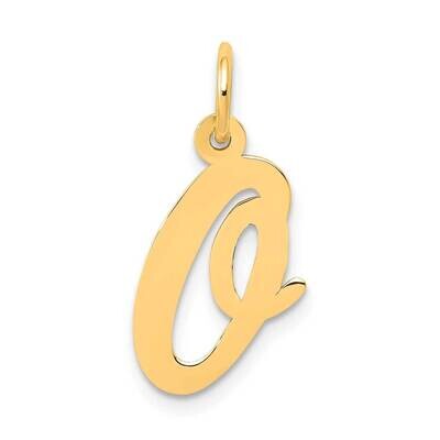 Medium Script Letter O Initial Charm 10k Gold 10YC660O, MPN: 10YC660O,
