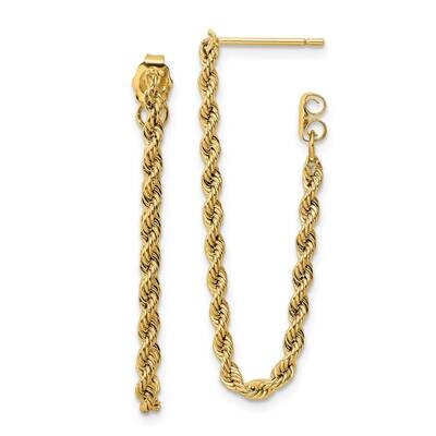 Rope Dangle Earrings 10k Polished Gold 10YE1927, MPN: 10YE1927, 196904097045