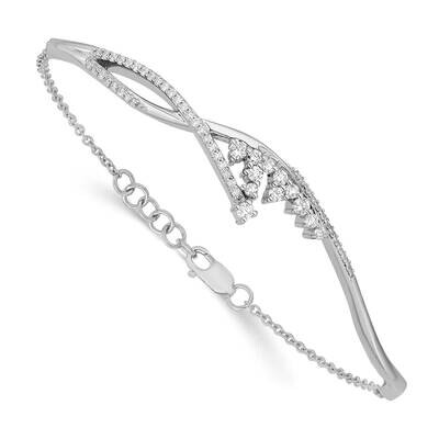 Polished Fancy Florina Diamond 7 Inch Bracelet 14k White Gold BM6790-050-WA, MPN: BM6790-050-WA, 88…