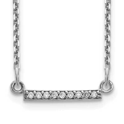 Diamond Tiny Bar Necklace 10k White Gold 10XP5030WA, MPN: 10XP5030WA,